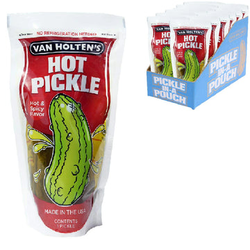 12 Pack x Van Holten's Jumbo Hot n Spicy Pickle-In-A-Pouch